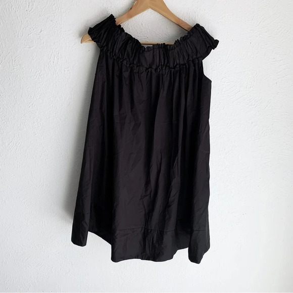 Hatch Maternity The Audrey Off Shoulder Swing Dress Black O/S - Picture 3 of 6